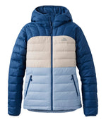 Women's Bean's Down Hooded Jacket, Colorblock - US 5080