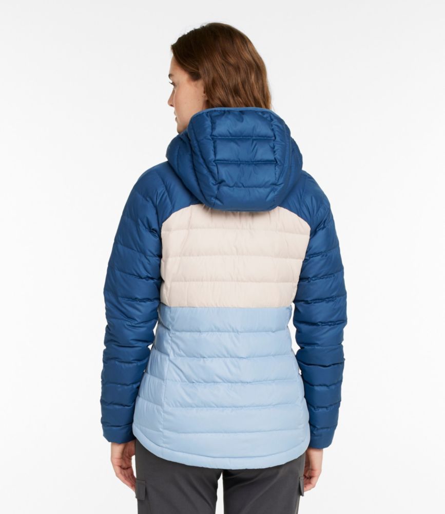 Women's Bean's Down Hooded Jacket, Colorblock - US 5080