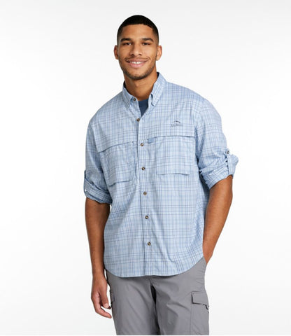 Men's Tropicwear Shirt, Plaid Long-Sleeve - US 0738