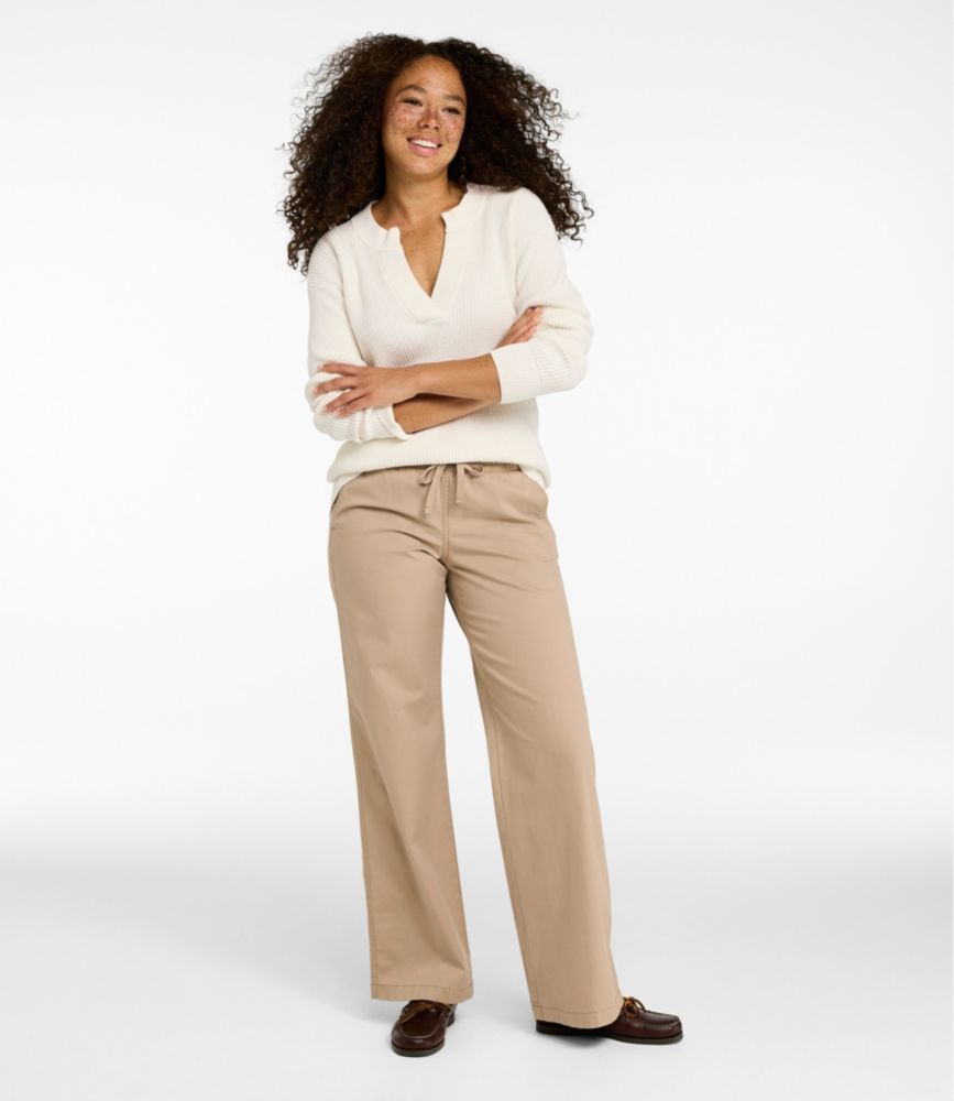 Lakewashed Pull-on Chinos, Mid-Rise Wide-Leg - US 1314