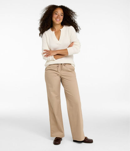 Lakewashed Pull-on Chinos, Mid-Rise Wide-Leg - US 1314
