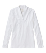 Women's Pima Cotton Tee, Shawl Long-Sleeve - US 0380