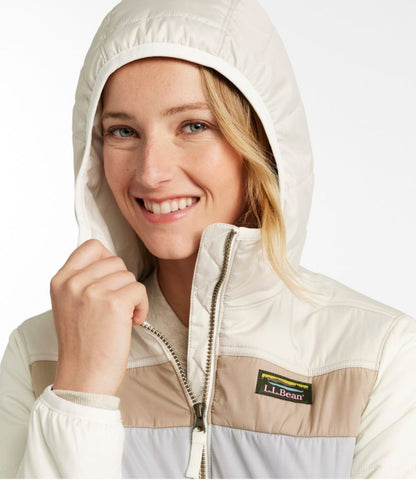 Women's Mountain Classic Puffer Hooded Jacket, Colorblock - US 1072