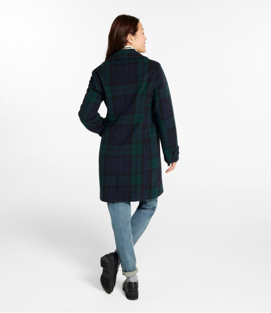 Women's Classic Lambswool Polo Coat, Three-Quarter, Pattern - US 1505