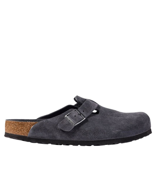 Men's Birkenstock Soft Footbed Boston Clogs, Suede - US 2285