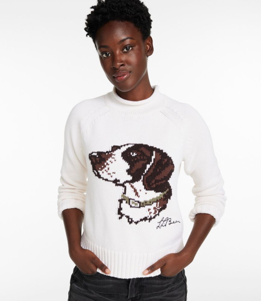 Women's Signature Original Cotton Sweater, Rollneck Novelty - US 0537