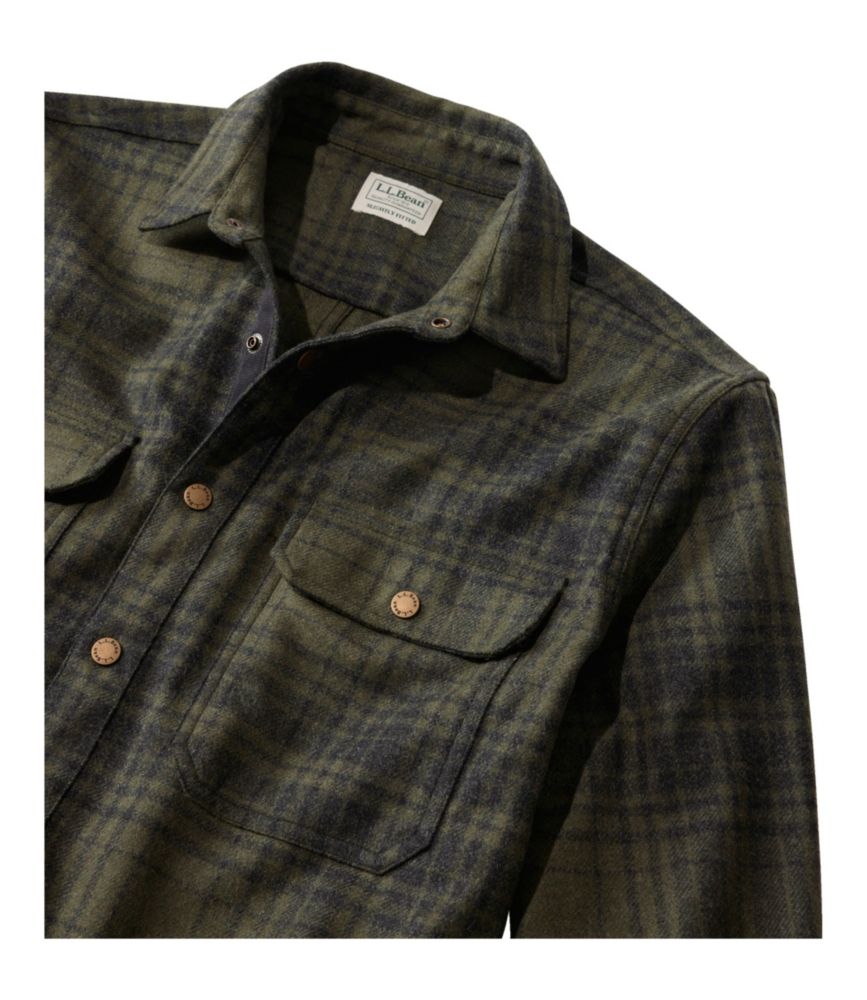 Men's Maine Guide Lightweight Wool Field Shirt, Plaid - US 5154