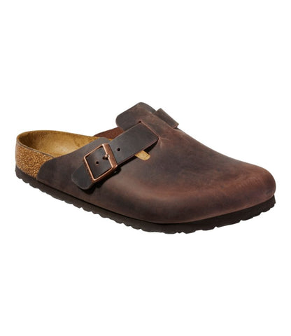 Men's Birkenstock Soft Footbed Boston Clogs, Leather - US 5389