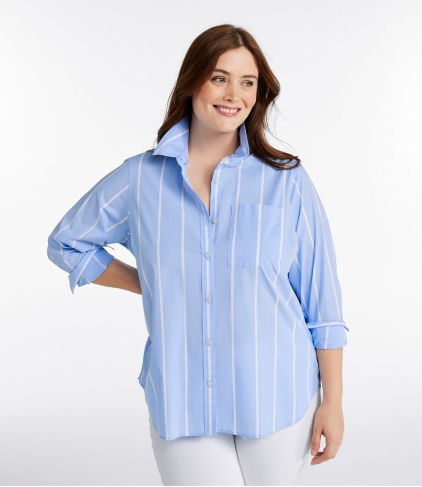 Women's Essential Cotton Poplin Shirt, Long-Sleeve - US 1490