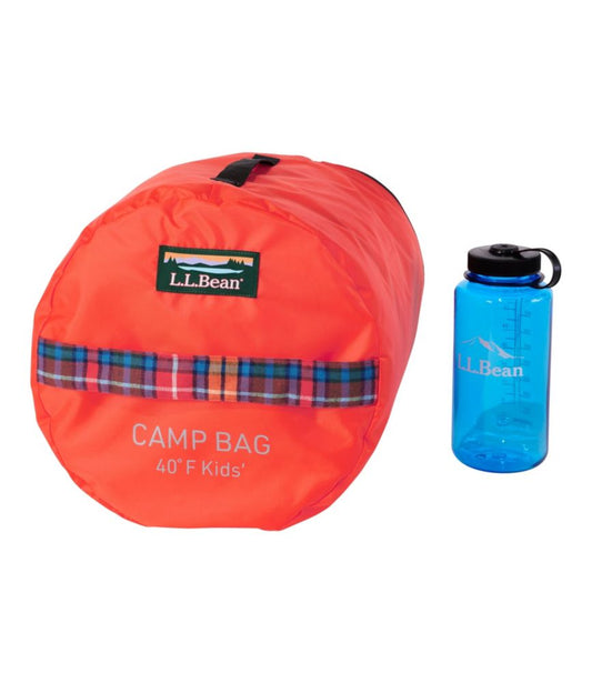 Kids' L.L.Bean Flannel Lined Camp Sleeping Bag, 40° - US 8518