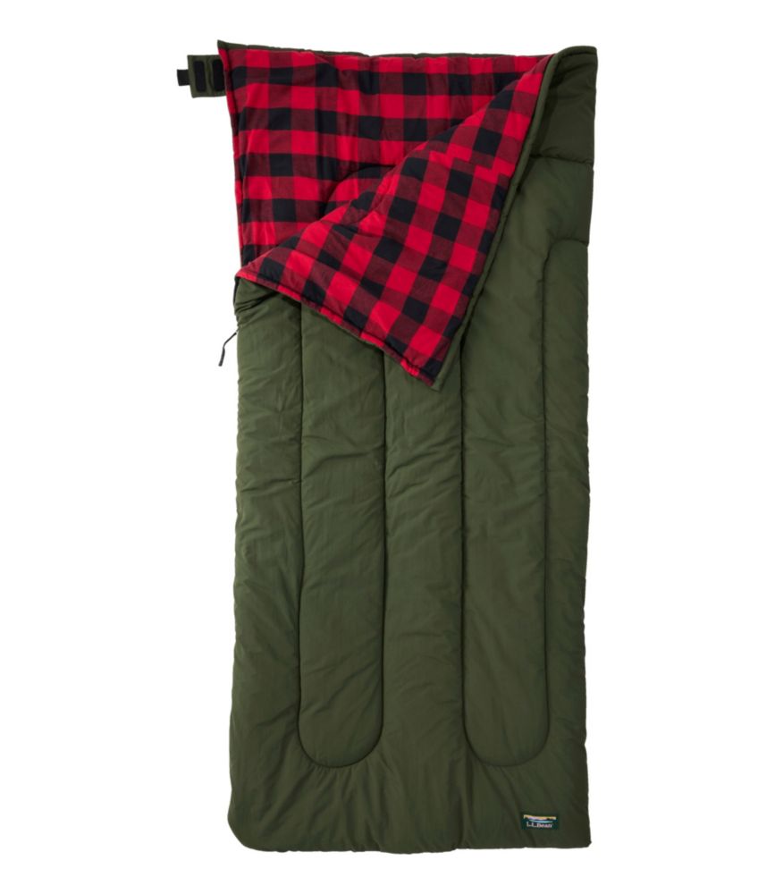 Adults' L.L.Bean Flannel Lined Camp Sleeping Bag, 20° - US 2129