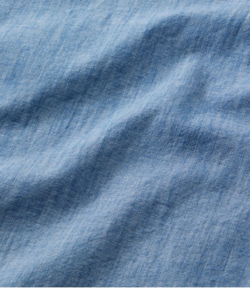 Women's Essential Cotton Shirt, Chambray Long Sleeve - US 9595