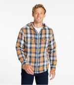 Men's 1912 Field Flannel Shirt, Hooded, Slightly Fitted Untucked Fit, Plaid - US 0456