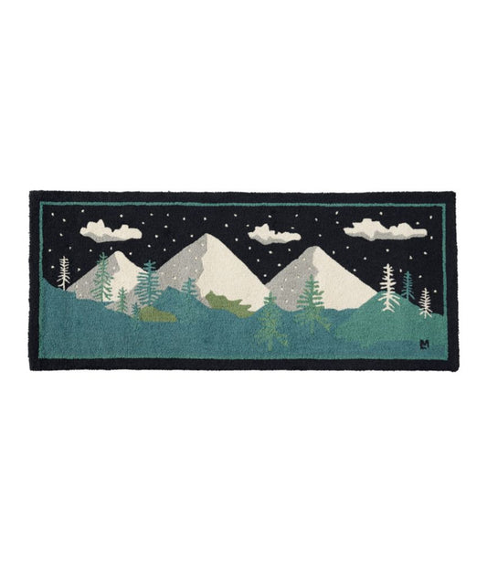 Wool Hooked Runner, Winter Woods - US 6213