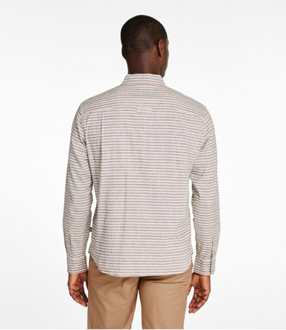 Men's Stonecoast Hemp Shirt, Long-Sleeve, Slightly Fitted Untucked Fit, Stripe - US 4287
