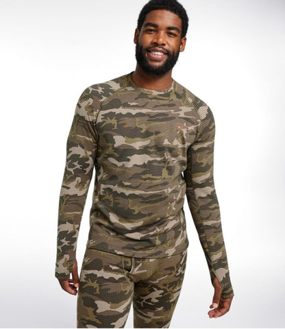 Men's L.L.Bean Heavyweight Base Layer Crew Top, Print - US 0925