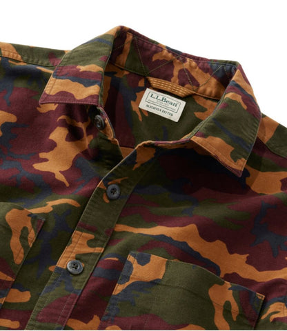 Men's Bean's Moleskin Shirt, Slightly Fitted Untucked Fit, Print - US 0671