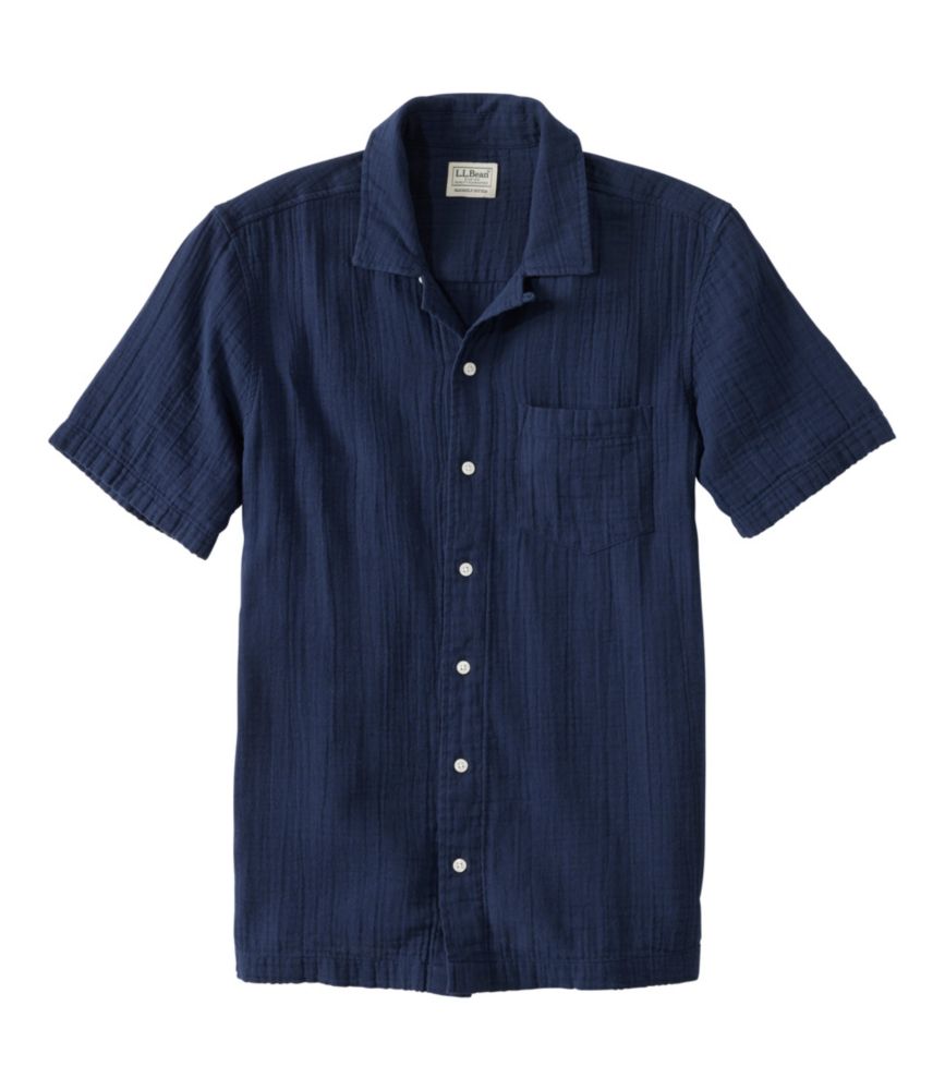 Men's Cloud Gauze Shirt, Short-Sleeve, Slightly Fitted Untucked Fit - US 9594