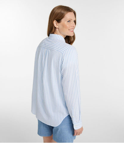 Women's Bean's Seacoast Seersucker Big Shirt - US 5054