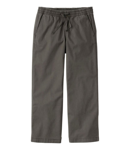 Women's Lakewashed Pull-on Chinos, Mid-Rise Wide-Leg Crop - US 3247