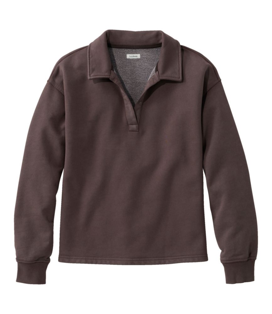 Women's Sunwashed Sweats, Splitneck Polo - US 4842
