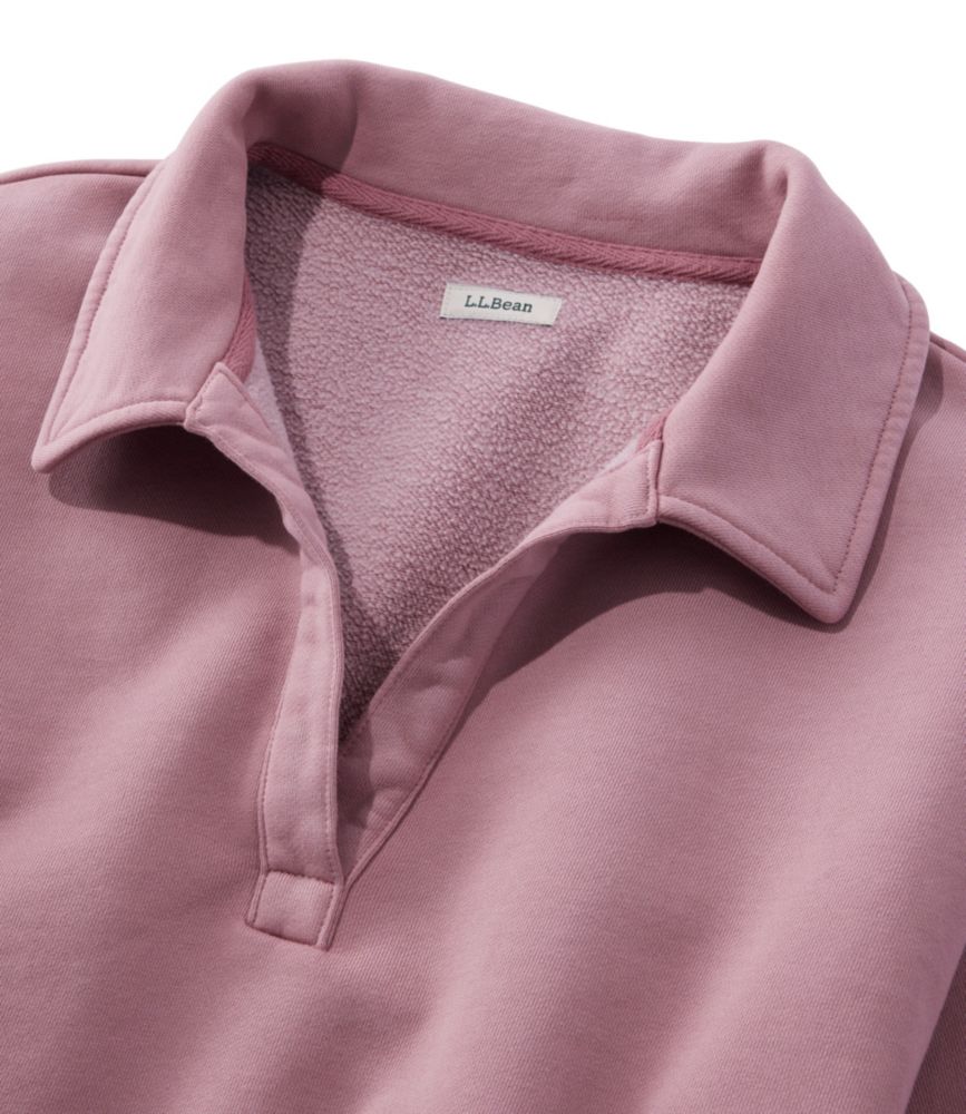 Women's Sunwashed Sweats, Splitneck Polo - US 3629