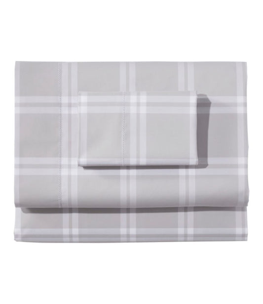 280-Thread-Count Pima Percale Sheet Collection, Windowpane - US 2131