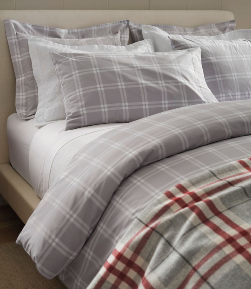280-Thread-Count Pima Percale Sheet Collection, Windowpane - US 2131