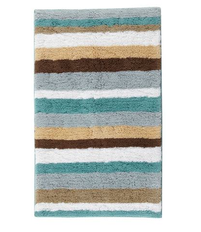 Premium Cotton Bath Mat, Multistripe - US 3807