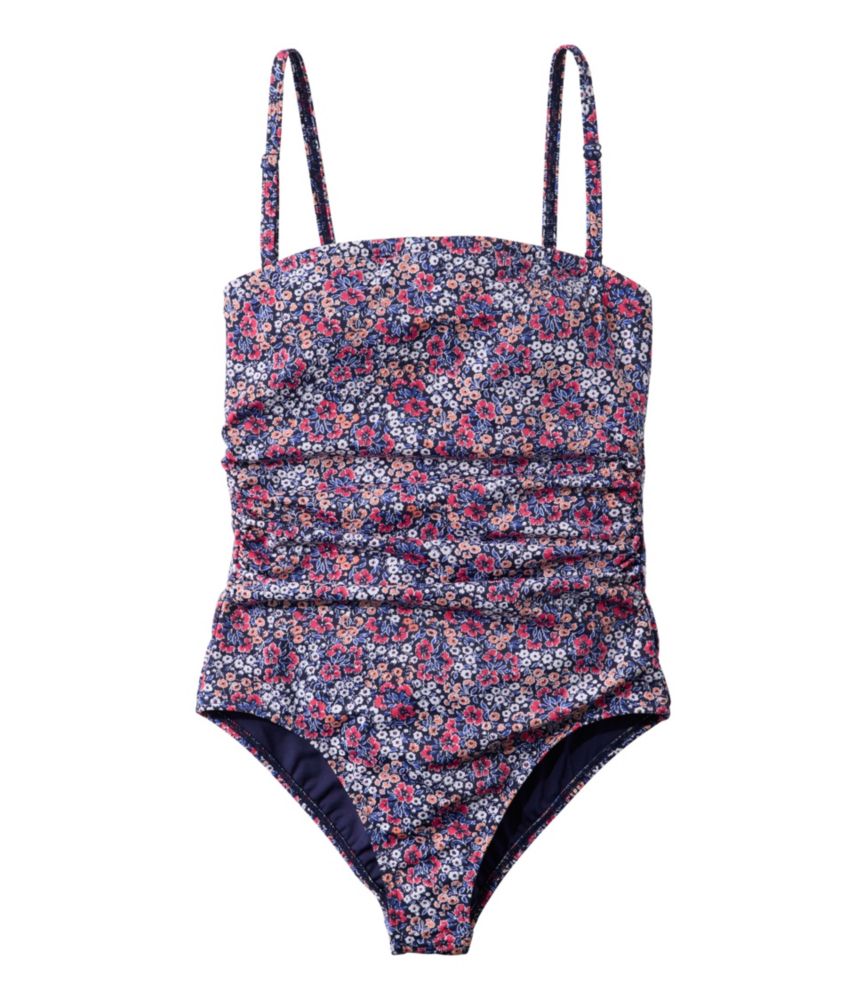 Women's Coastal Essentials Swimwear, Bandeau Tanksuit Print - US 0589