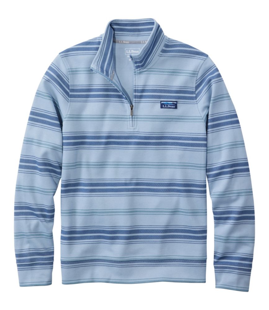 Men's Comfort Stretch Performance® Piqué, Quarter-Zip Pullover, Stripe - US 0816