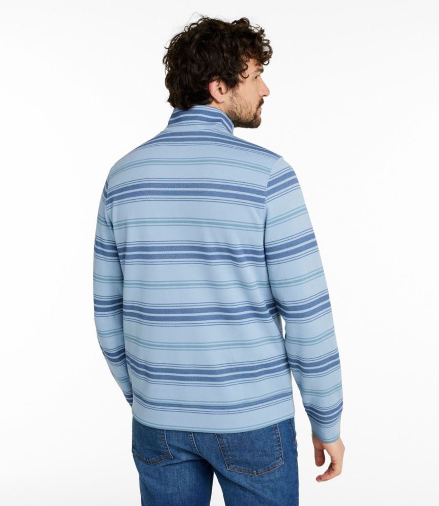 Men's Comfort Stretch Performance® Piqué, Quarter-Zip Pullover, Stripe - US 0816