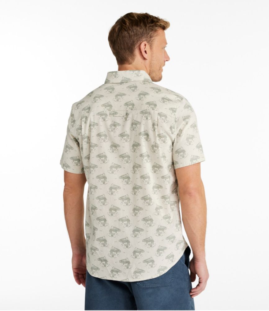 Men's Stonecoast Hemp Shirt, Short-Sleeve, Slightly Fitted Untucked Fit, Print - US 3230