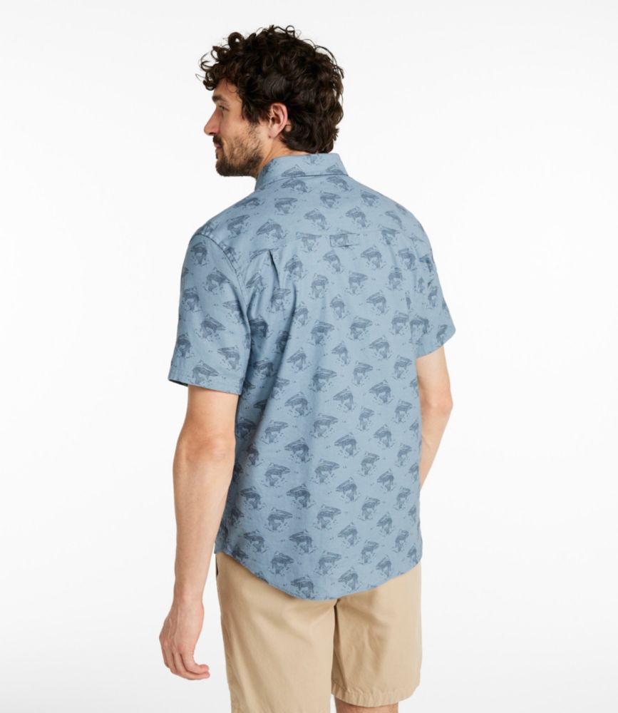 Men's Stonecoast Hemp Shirt, Short-Sleeve, Slightly Fitted Untucked Fit, Print - US 3898