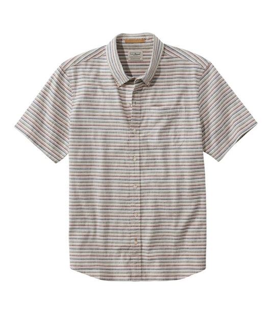 Men's Stonecoast Hemp Shirt, Short-Sleeve, Slightly Fitted Untucked Fit, Stripe - US 2652