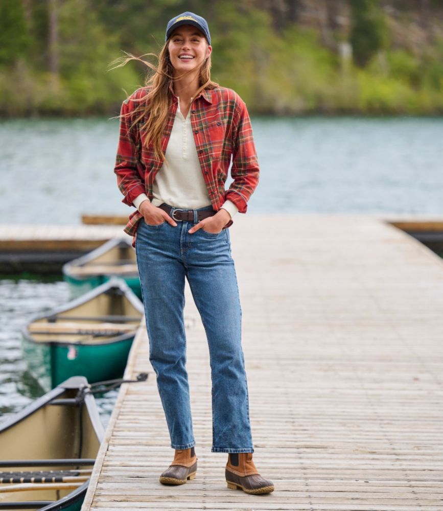 Women's Scotch Plaid Flannel Shirt, Boyfriend - US 3120