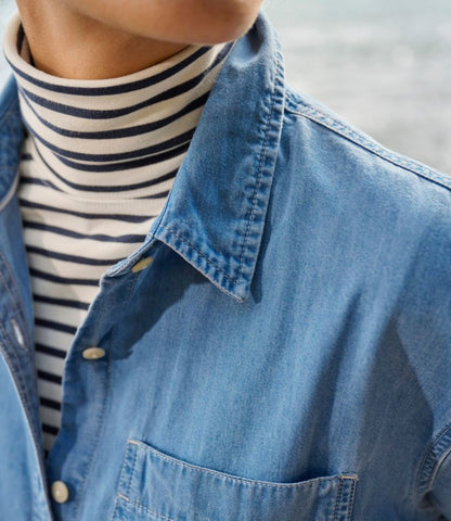 Women's L.L.Bean Denim Boyfriend Shirt - US 6177