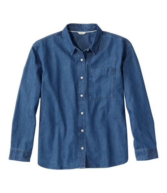 Women's L.L.Bean Denim Boyfriend Shirt - US 6916