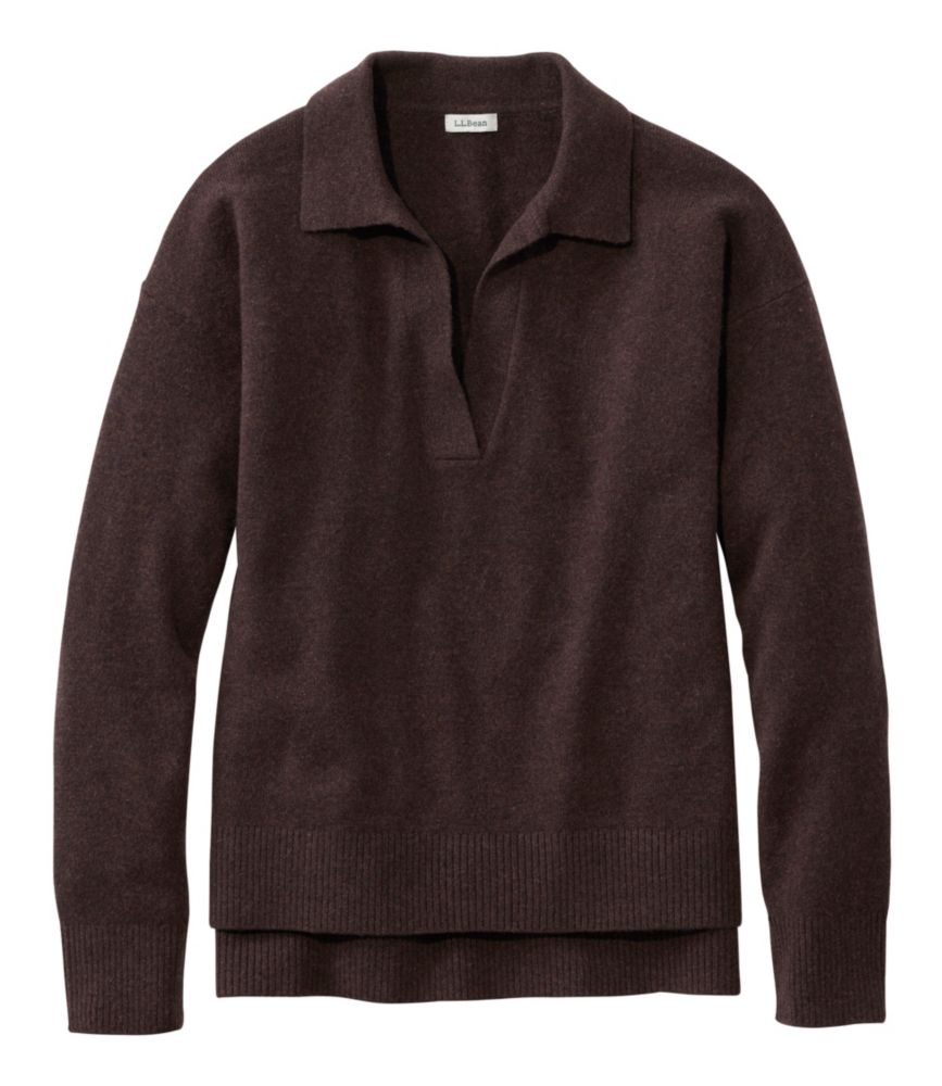 Women's Classic Cashmere Sweater, Relaxed Polo - US 4163