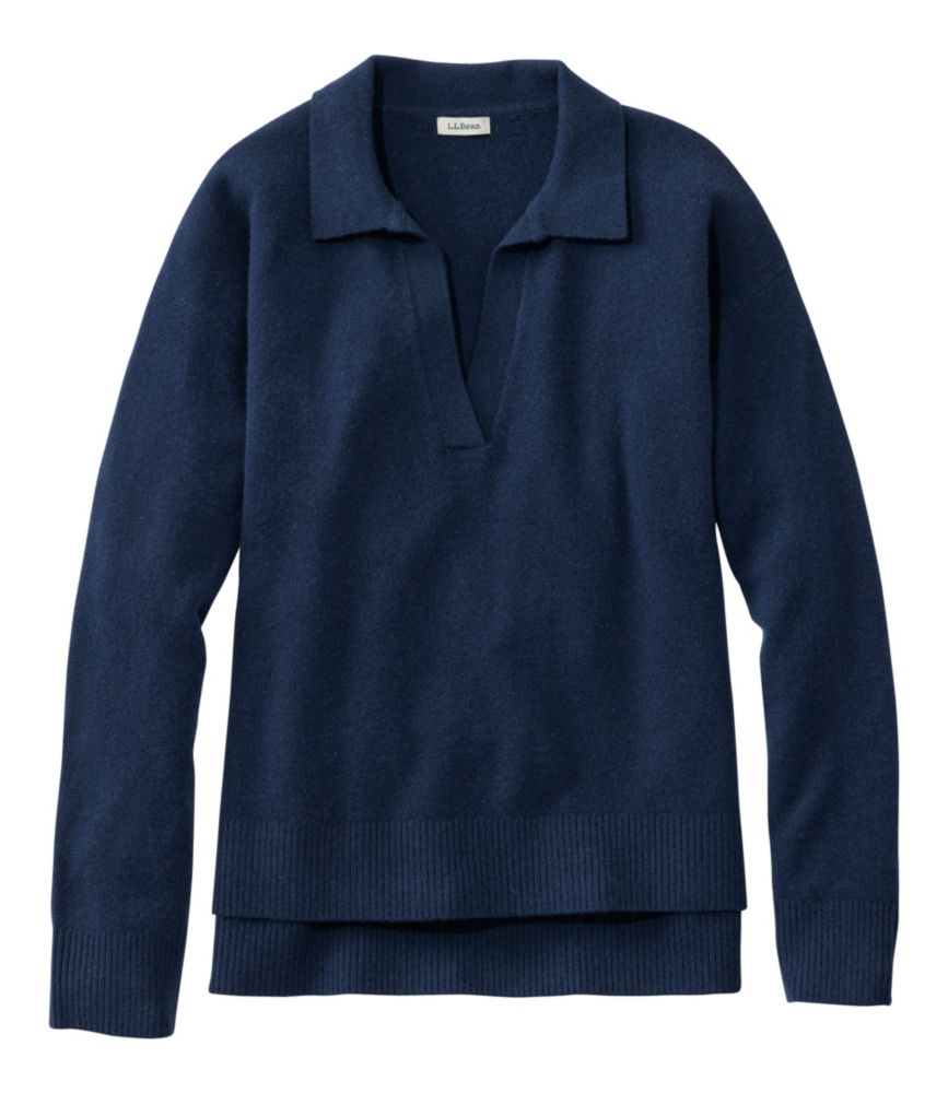 Women's Classic Cashmere Sweater, Relaxed Polo - US 5331