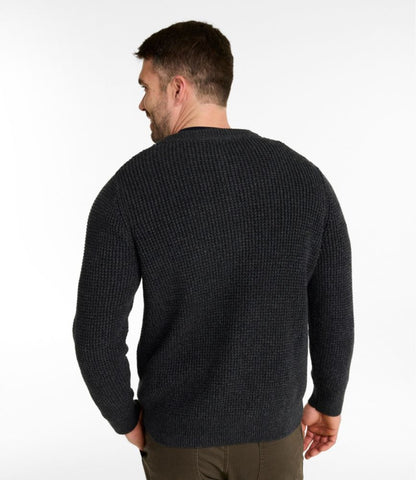 Men's L.L.Bean Organic Cotton Waffle Sweater, Henley - US 3099