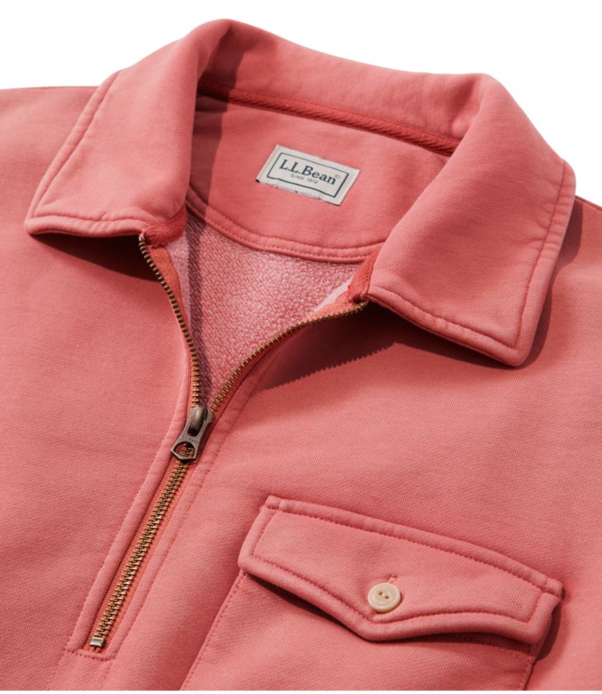 Men's Sunwashed Sweatshirt, Quarter-Zip Polo, Long-Sleeve - US 8833