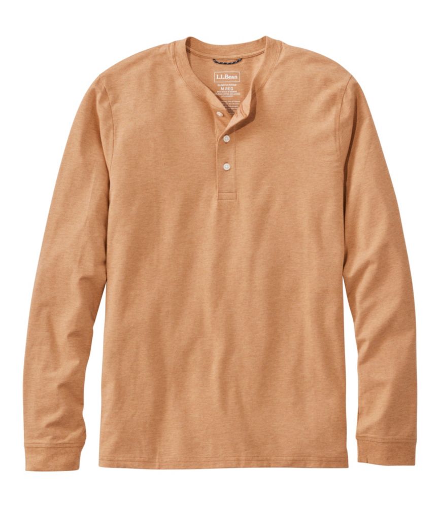 Men's Comfort Stretch Performance® Pima Tee, Long-Sleeve Henley - US 2384