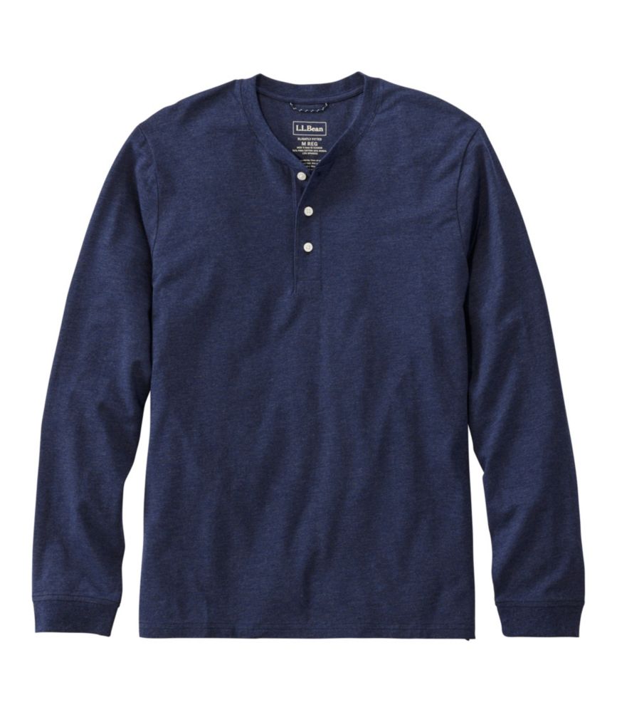 Men's Comfort Stretch Performance® Pima Tee, Long-Sleeve Henley - US 0193