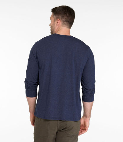 Men's Comfort Stretch Performance® Pima Tee, Long-Sleeve Henley - US 0193