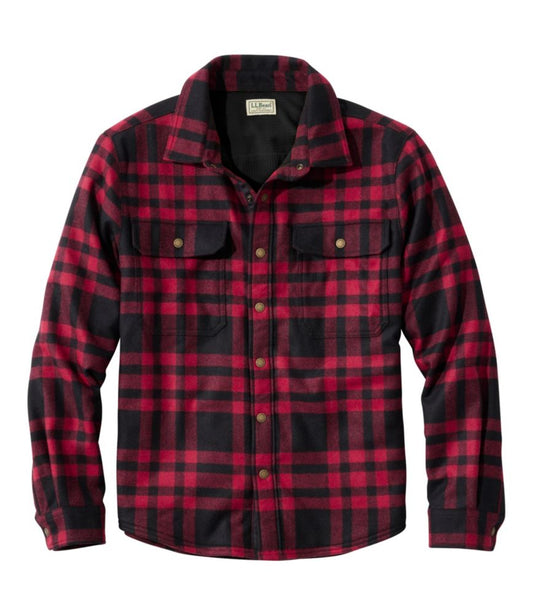Men's Maine Guide Lightweight Lined Wool Field Shirt, Plaid - US 7801
