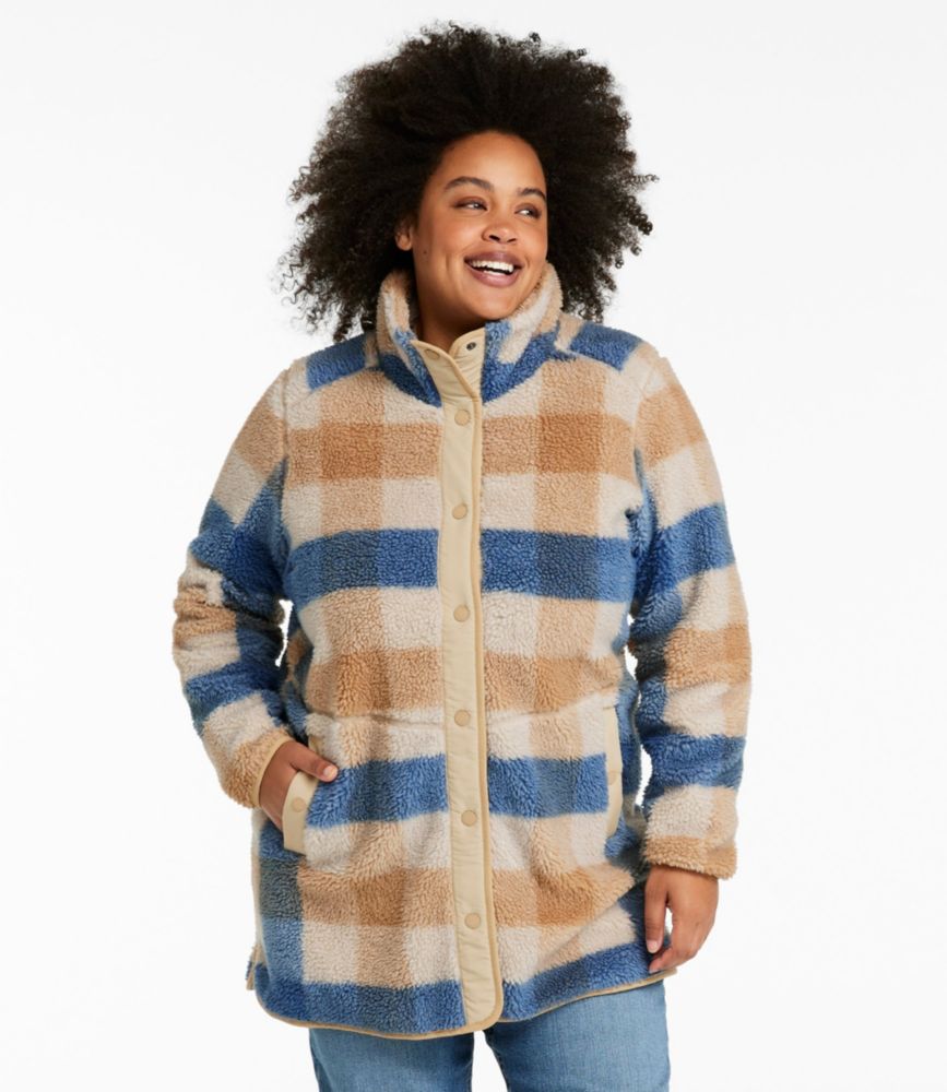 Women's Bean's Sherpa Fleece Coat, Print - US 0869