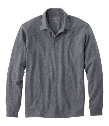 Men's Carefree Unshrinkable Polo, Long-Sleeve, Without Pocket - US 0937
