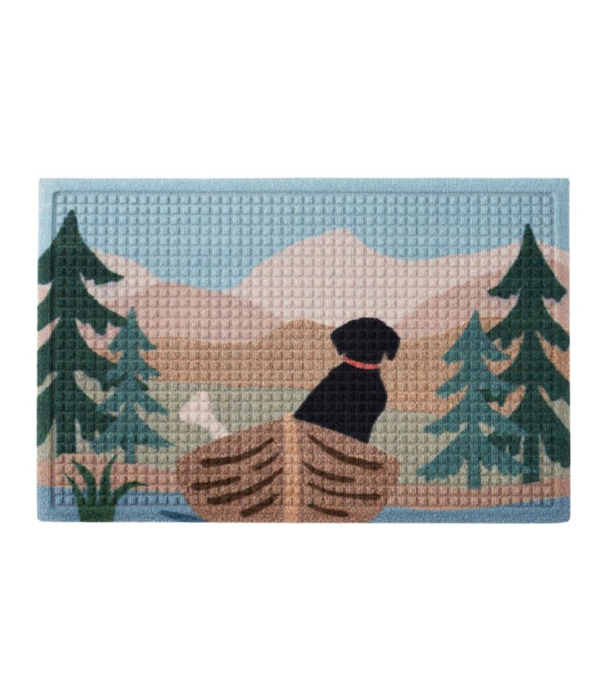 Printed Recycled Waterhog Doormat, Row Boat - US 8123