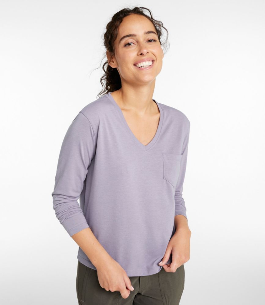 Women's Vista Camp V-Neck Pocket Tee, Long-Sleeve - US 6538